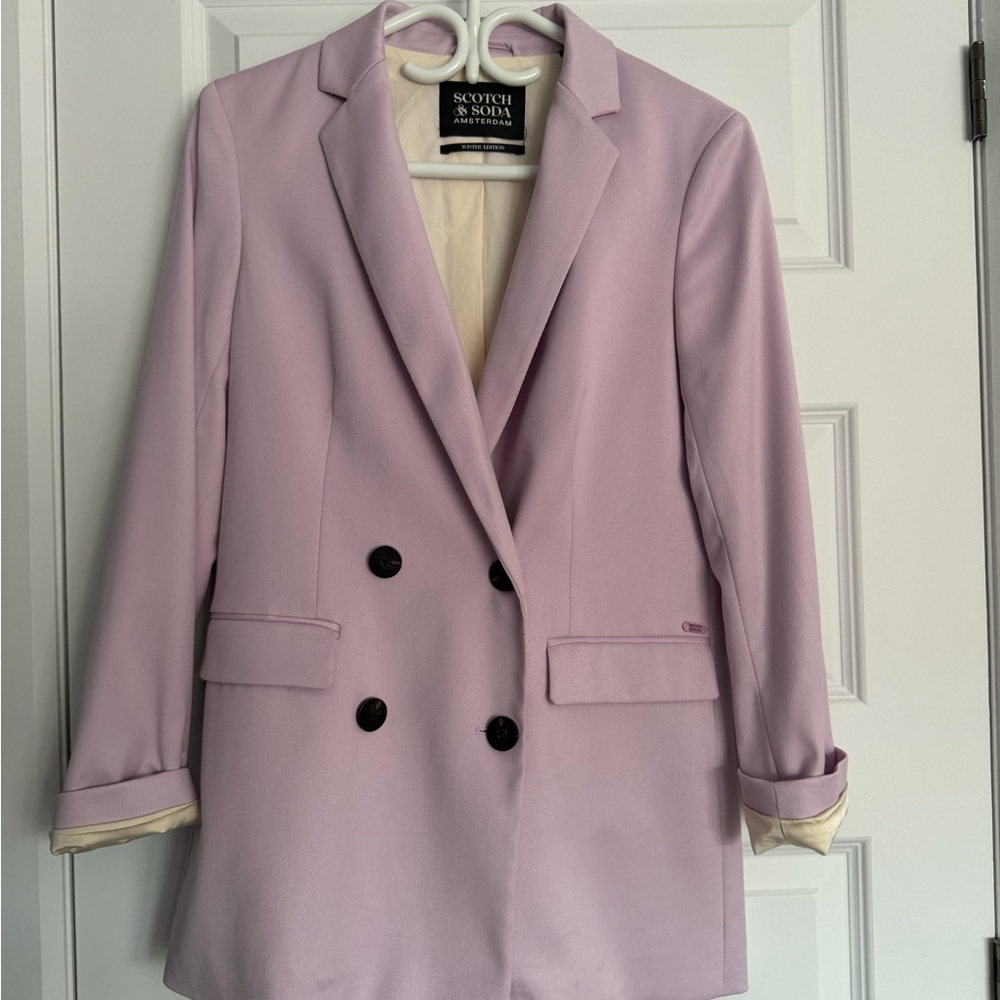 Scotch & Soda Lilac Double-Breasted Blazer size small